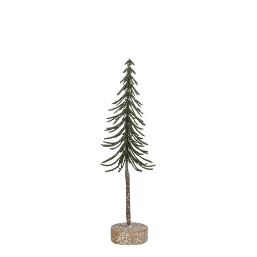Mica decorations Decoratie boom groen glitter - h26xd7cm