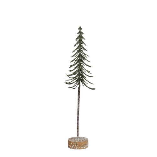 Mica decorations Decoratie boom groen glitter - h30xd6cm
