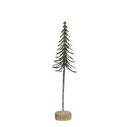 Mica decorations Decoratie boom groen glitter - h30xd6cm