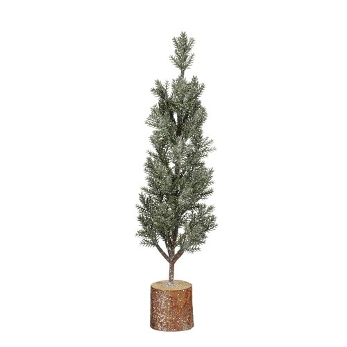Mica decorations Decoratie boom groen glitter - h35xd9cm