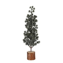 Mica decorations Decoratie boom groen glitter - h35xd9cm
