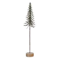 Mica decorations Decoratie boom groen glitter - h36xd7cm
