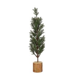 Mica decorations Decoratie boom groen - h35xd9cm