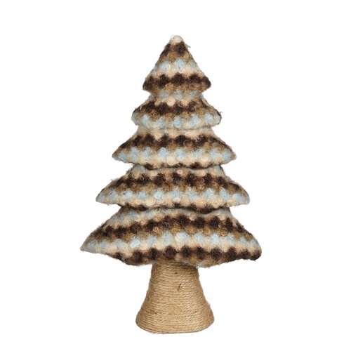 Mica decorations Decoratie boom l.blauw - l19xb9xh31cm