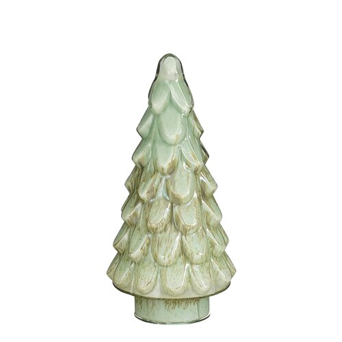 Mica decorations Decoratie boom l.groen antiek - h31xd15cm