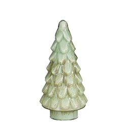 Mica decorations Decoratie boom l.groen antiek - h31xd15cm