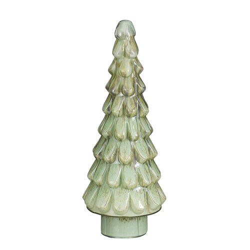 Mica decorations Decoratie boom l.groen antiek - h42xd16cm