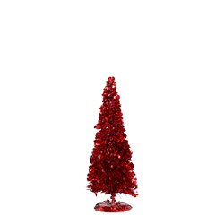 Mica decorations Decoratie boom rood - h30xd11cm