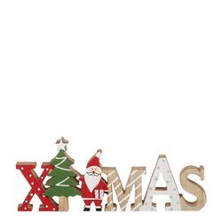 Mica decorations Decoratie kerst rood FSC 100% - l30,5xb12xh2,5cm