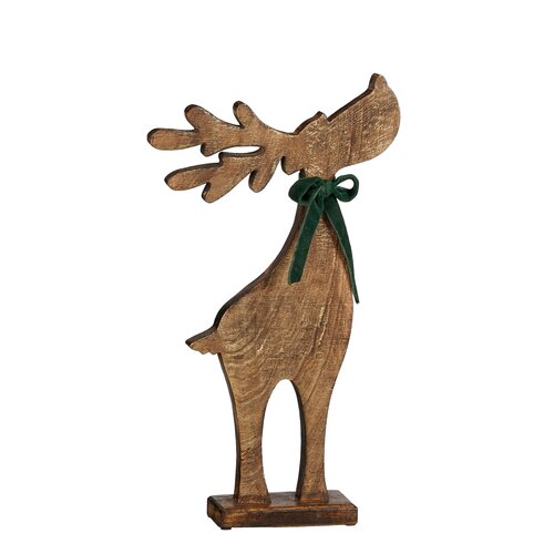 Mica decorations Decoratie rendier bruin FSC 100% - l29xb8xh53cm