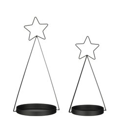 Mica decorations Decoratie tray boom zwart - l24xb20xh47cm