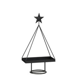 Mica decorations Decoratie tray boom zwart - l26xb13xh51cm