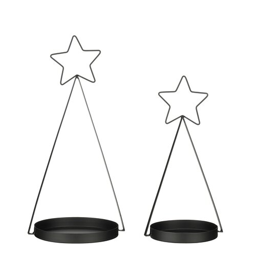Mica decorations Decoratie tray boom zwart - l30xb25xh59cm