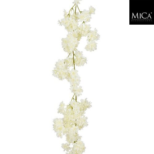 Mica Decorations Guirl. Bloesem L180B20H10Cm Creme