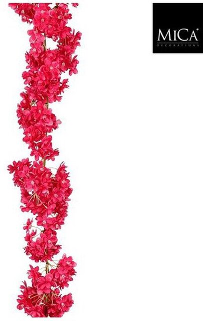 Mica Decorations Guirl. Bloesem L180B20H10Cm D.Roze