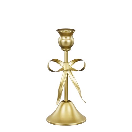 Mica decorations Kandelaar strik goud - h20,5xd9cm