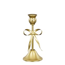 Mica decorations Kandelaar strik goud - h20,5xd9cm