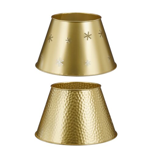 Mica Decorations Kerstboomrokken goud 2 assorti 12 stuks PDQ - h18xd30cm