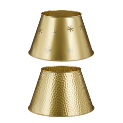 Mica Decorations Kerstboomrokken goud 2 assorti 12 stuks PDQ - h18xd30cm