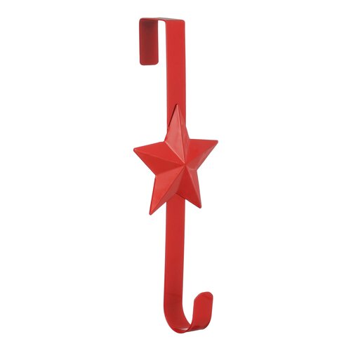 Mica decorations Krans houder rood - l13,5xb11xh38,5cm