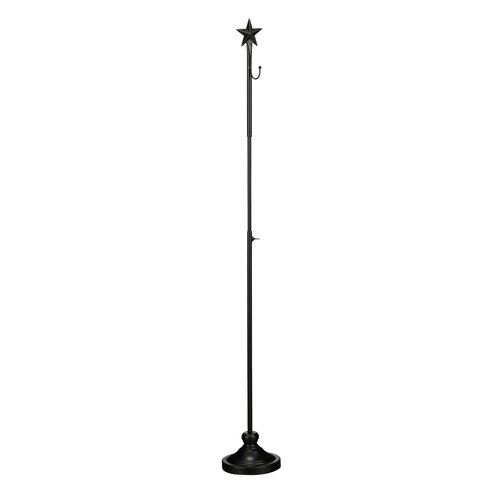 Mica decorations Krans houder zwart - h96xd16cm