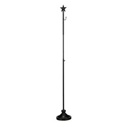 Mica decorations Krans houder zwart - h96xd16cm