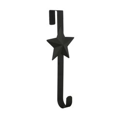 Mica Decorations Krans houder zwart - l14xb11xh39cm