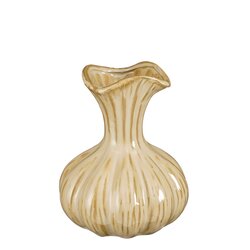 Mica decorations Lavina vaas beige - h19,5xd14cm