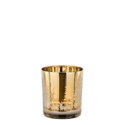 Mica decorations Noble theelicht houder boom goud - h10xd9cm