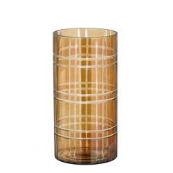 Mica decorations Orione windlicht bruin - h30xd15cm