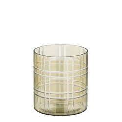 Mica decorations Orione windlicht groen - h17xd16cm