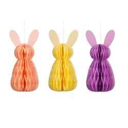 MICA DECORATIONS Orn konijn d7.5h16cm geel a3