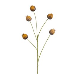Mica decorations Papaver tak bruin - l73cm