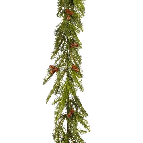 Mica decorations Slinger dennenappel groen - l183xb20xh5cm