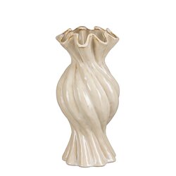 Mica decorations Steph vaas creme - h30xd14cm