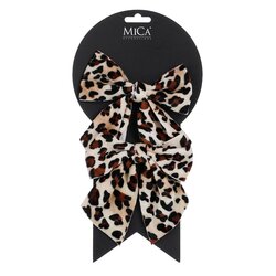 Mica decorations Strik dier print wit 2 stuks - l12xb13cm