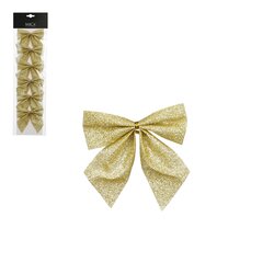 Mica decorations Strik goud 6 stuks - l10xb12cm