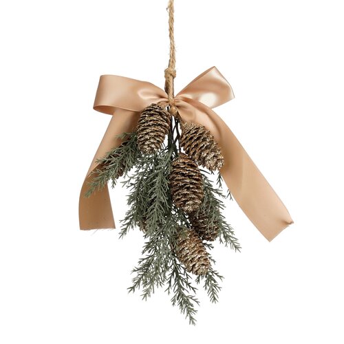 Mica decorations Swag pine lint goud - l28xb12xh7cm
