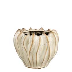 Mica decorations Thom pot rond off white - h15xd18,5cm