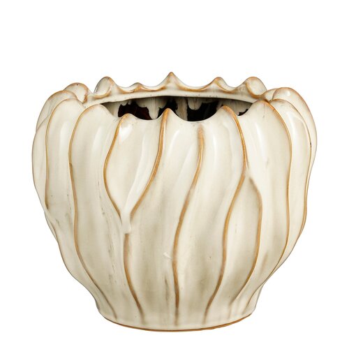 Mica decorations Thom pot rond off white - h22xd27,5cm