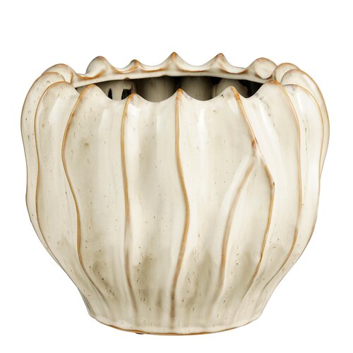 Mica decorations Thom pot rond off white - h24,5xd31cm