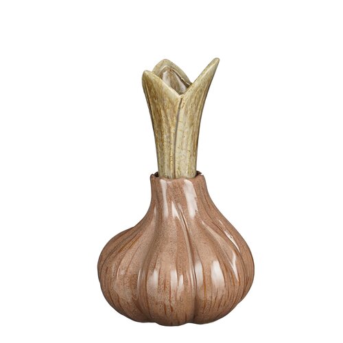 Mica decorations Vaas bruin - h25xd16cm