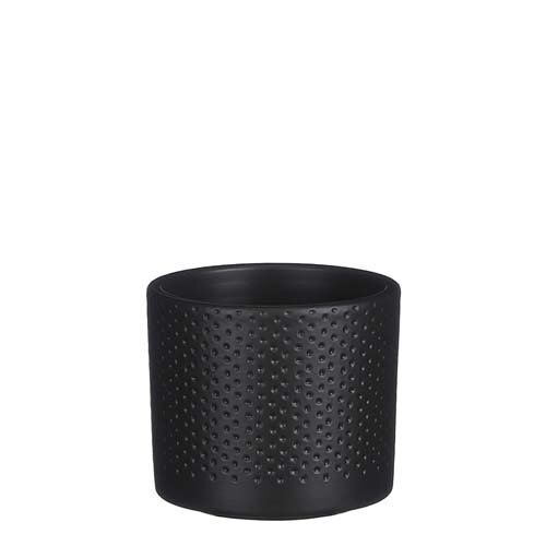 Mica Pot era d10h8.5cm donkergrijs