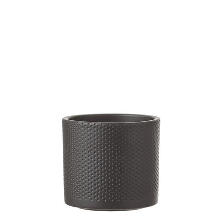 Mica Pot era d13.5h12.5cm donkergrijs