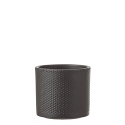 Mica Pot era d13.5h12.5cm donkergrijs