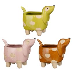 mica Pot funny hond l13.5b8h12cm 3assorti