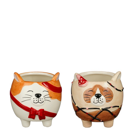 Mica Pot funny kat l9b9h9.5cm beige a2
