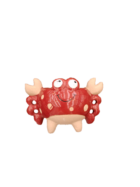 Mica Pot funny krab l10.5b7h6.5cm rd a2