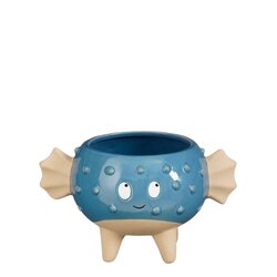 Mica Pot funny vis l18.5b13.5h11cm blauw