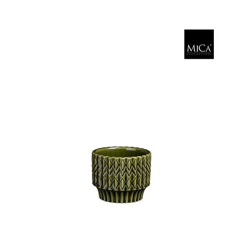 Mica Pot lauria d7.5h6cm d.groen